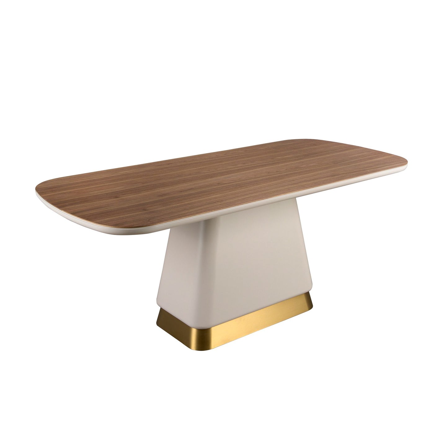 Mesa de Jantar Nogueira e Bege