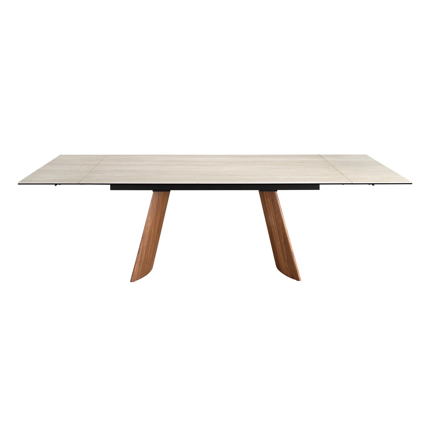 Mesa de Jantar Extensível Mármore Porcelânico e Aço