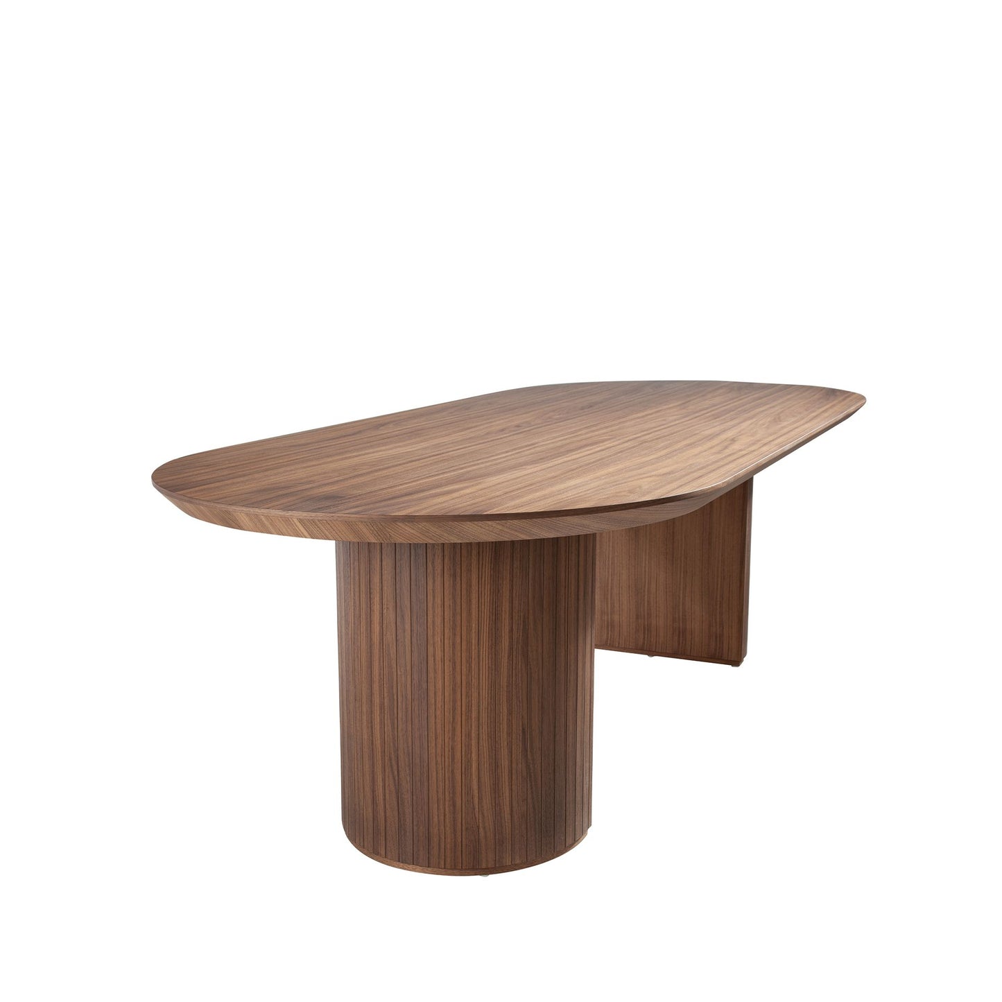 Mesa de Jantar Oval Nogueira