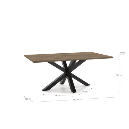 Mesa de Jantar Retangular Comba 180x100 Natural / Nogueira