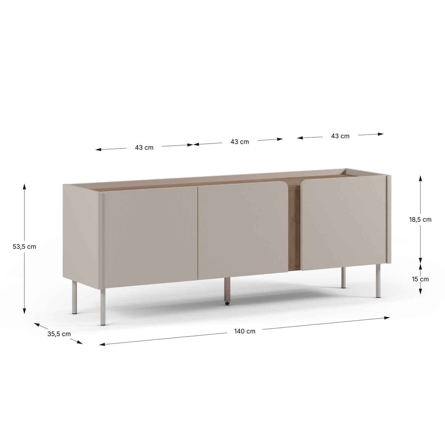 Móvel de TV Lucile 140cm