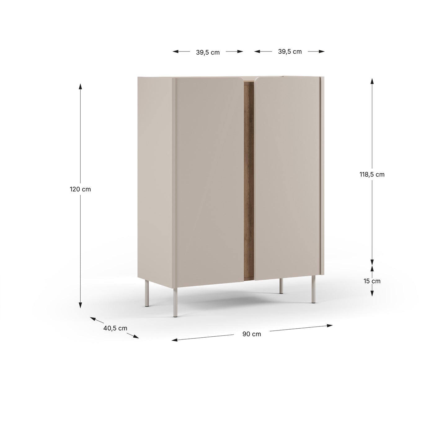 Móvel Auxiliar Alto Lucile 90cm